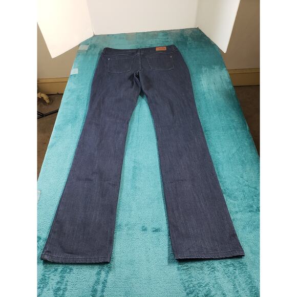 Express Jeans Sz 4 Womens Blue Stretch Pants Ladies Mid Rise Denim Bootcut Dark - Picture 11 of 14